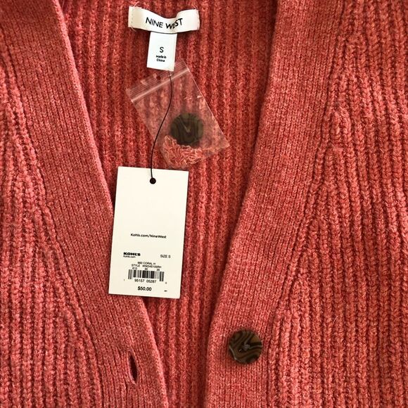 New Nine West sweater, button open front, size small - Picture 5 of 8